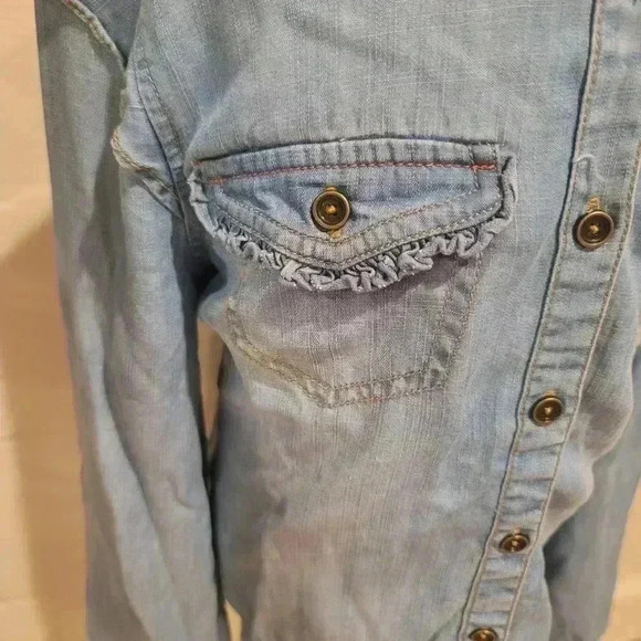 Matilda Jane Lyles Girls Drapery Chambray Shirt Size 10 NWT Denim. - Picture 3 of 13